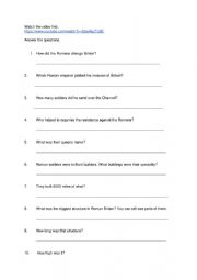 English Worksheet: Roman Britain