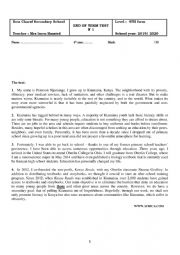 English Worksheet: bac full term test 1