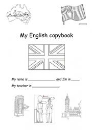 English Worksheet: page de garde