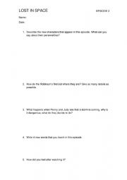English Worksheet: Lost in Space episode 2