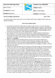 English Worksheet: English language test