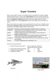 English worksheet: Super trawlers