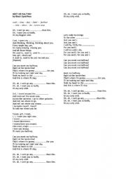 English Worksheet: black eyed peas - meet me helf way