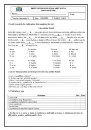 English Worksheet: Basic English Exam 