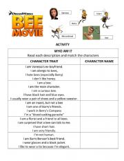 English Worksheet: Bee Movie