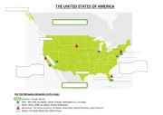 English Worksheet: USA - Geography