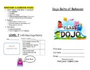 English Worksheet: Dojo booklet