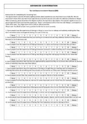 English Worksheet: Game - Identity (DID) (Test for Dissociative Identity Disorder)