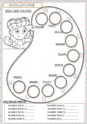 English Worksheet: COLOURS