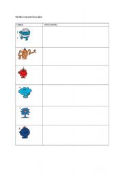 mr men homework