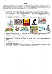 English Worksheet: Alibi game