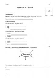 English Worksheet: END OF SEMESTER TEST 