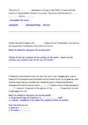 English Worksheet: treasure hunt on frankenstein