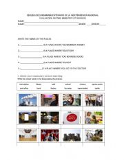 English Worksheet: prepositions of place