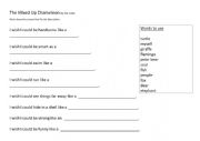 English Worksheet: The Mixed Up Chameleon - missing words