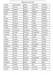 English Worksheet: 200 ways to say 