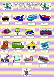 English Worksheet: Transportation