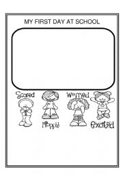 English Worksheet: First Day of School 