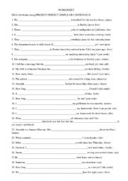 English Worksheet: Present Perfect Simple or Continuous