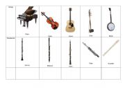 English Worksheet: Musical instruments
