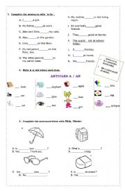 English Worksheet: EXERCISES FOR BASIC ENGLISH