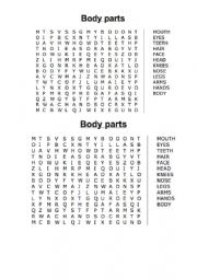 BODY WORDSEARCH