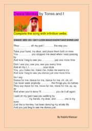 Dance Monkey song and nursery rhyme…: English ESL worksheets pdf & doc