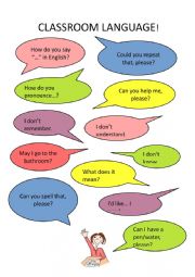 English Worksheet: Classroom Language