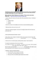 English Worksheet: Boris Johnson�s Address to the Nation (Listening comprehension for C1 level)