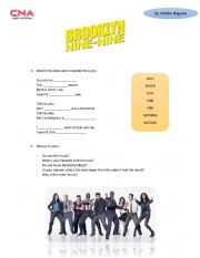 English Worksheet: BROOKLYN 99 I WANT IT THAT WAY OPENING