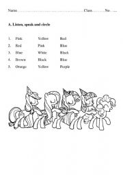 English Worksheet: Colors