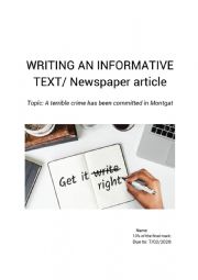 English Worksheet: Informative text