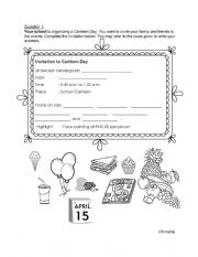 English Worksheet: Celebration