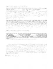 English Worksheet: Language activities for 1st form (education)