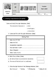 English Worksheet: mid term test 3