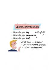 English Worksheet: Useful expressions 