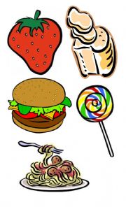 English Worksheet: FOOD FLASHCARDS