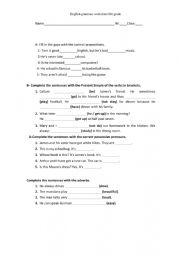English Worksheet:  Grammar worsheet