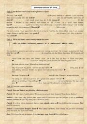 English Worksheet: remedial work module 3 8th form