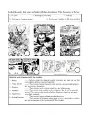 English Worksheet: Comic genres