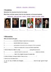 English Worksheet: merlin