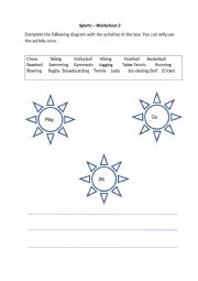 English Worksheet: Sports