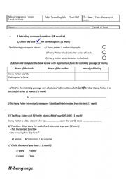 mid term test 2 ( first form)