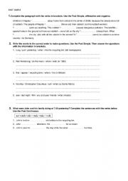 English Worksheet: PAST SIMPLE