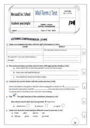 Mid-term test 2   2nd SEC. ARTS