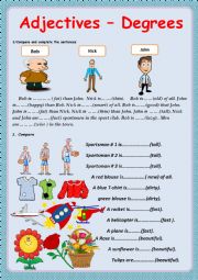 English Worksheet: Degrees of Adjectives 