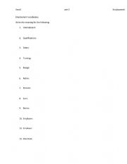English Worksheet: employment vocabulaary
