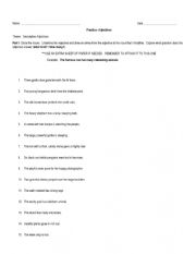 English Worksheet: Practice with Adjectives
