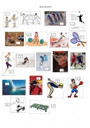 English Worksheet: Name the sports 