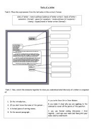 Understand the parts of a letter and useful phrases to write one 